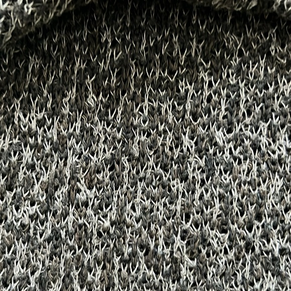 Fenini Cowl Neck Cotton Blend Woven Sweater with Pocket and Front Seam in Black - Picture 7 of 7